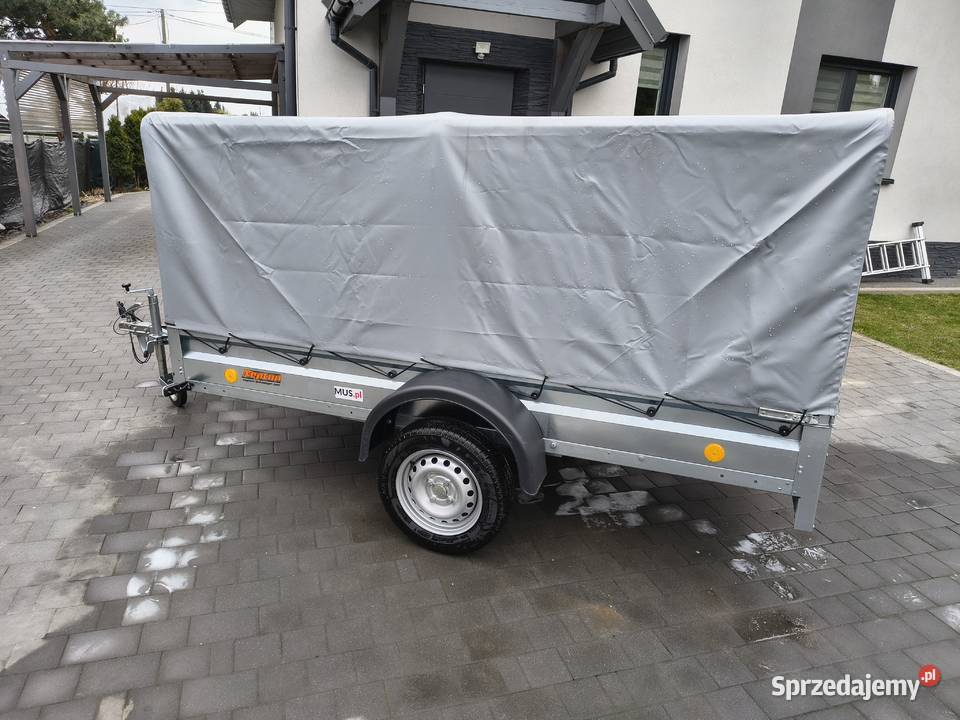 Przyczepa lekka Neptun N7 plus stelaż i plandeka burtowe Grabie