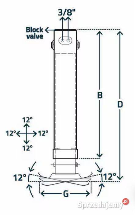 STR1150P Stopa podporowa hydrauliczna 110x850 mm Rolnictwo