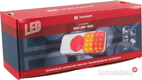 Lampa tylna zespolona LED prawa prostokątna Kamionna