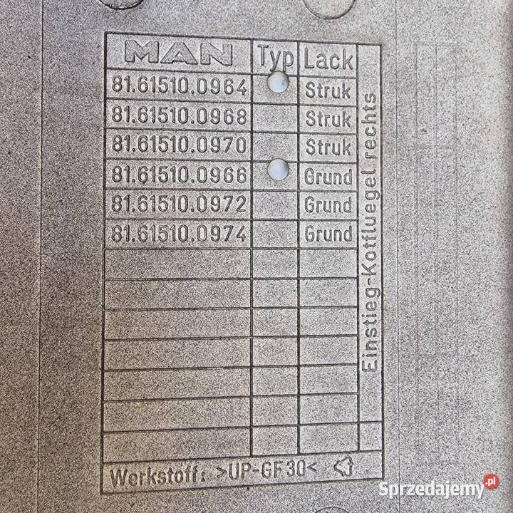 MAN TGL TGM STOPIEŃ PRAWY STOPNICA NADKLOE