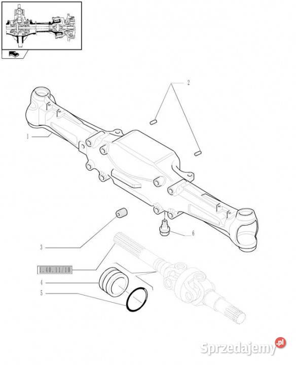 Holland T6090 T6070 T7230 Pochwa mostu napedow