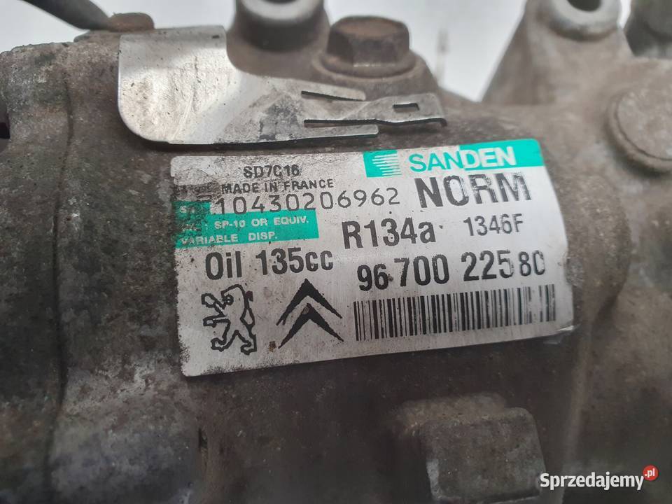 SPRĘŻARKA KLIMATYZACJI Citroen C5 III 20 HDI Kompresory klimatyzacji Chełm sprzedam