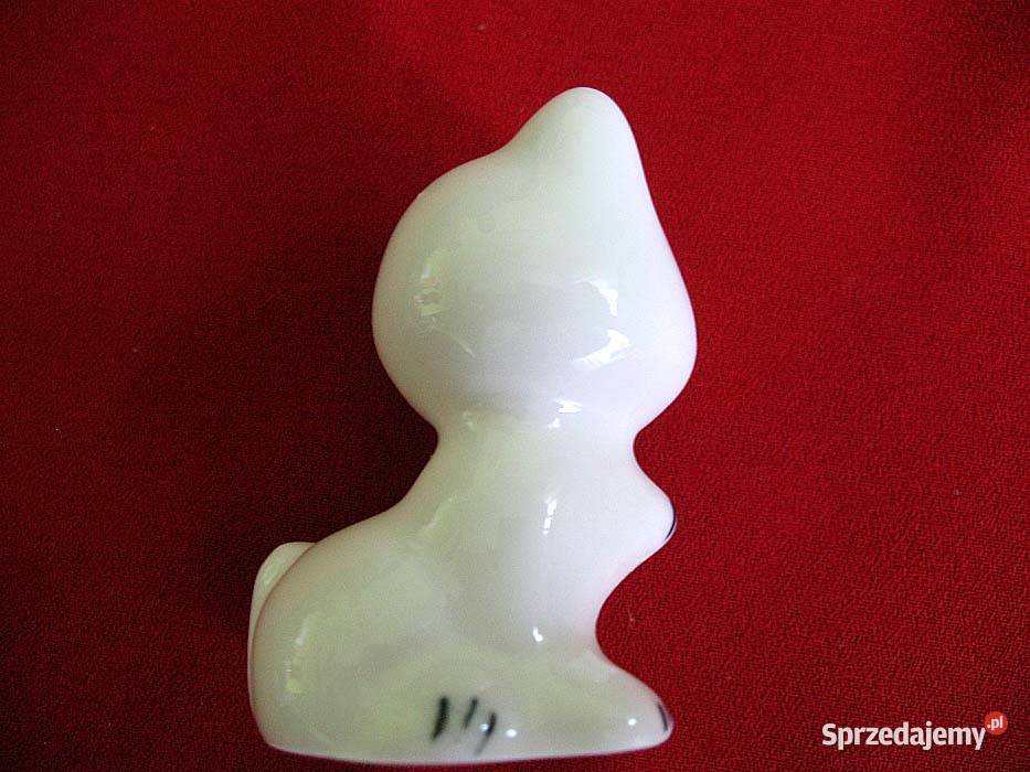 Kot biały mały kotek porcelana 5 x 4 x 3 Siedlce