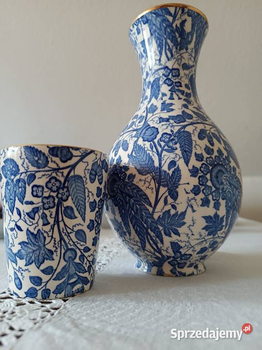 Stary zestaw porcelany wazon i wazonik Gorlice