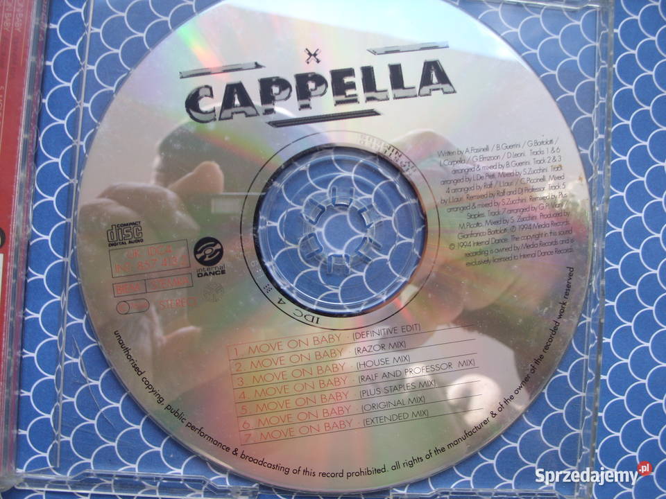 Dande singiel CD CAPELLAMOVE ON BABY 1994 Płyty i kasety dolnośląskie Wołów