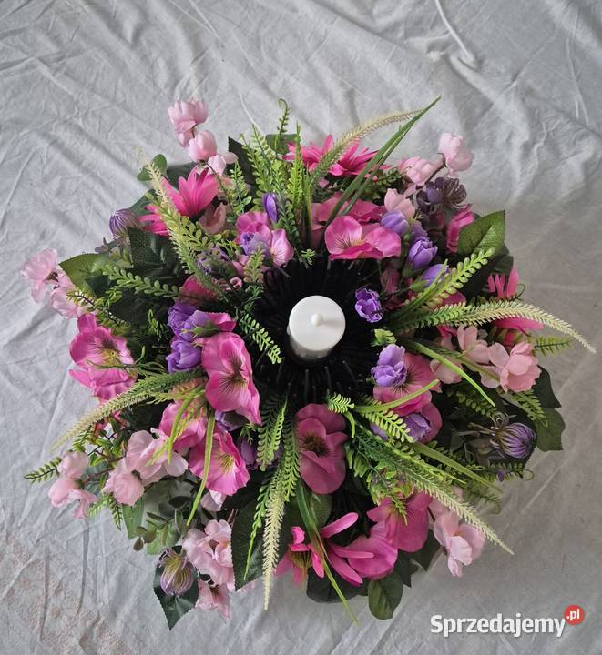 Stroik kompozycja na cmentarz z lampionem sprzedam