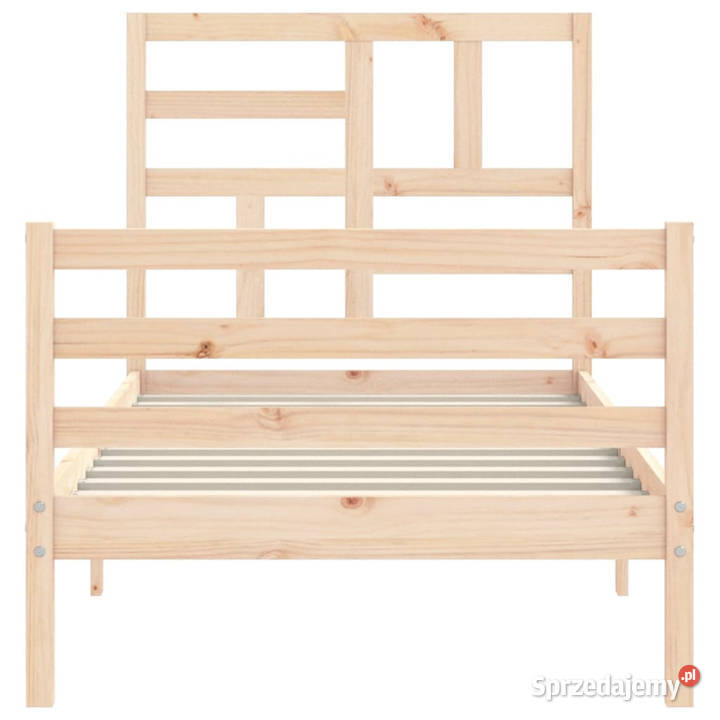 Rama łóżka z wezgłowiem lite drewno WM3194856 195cm