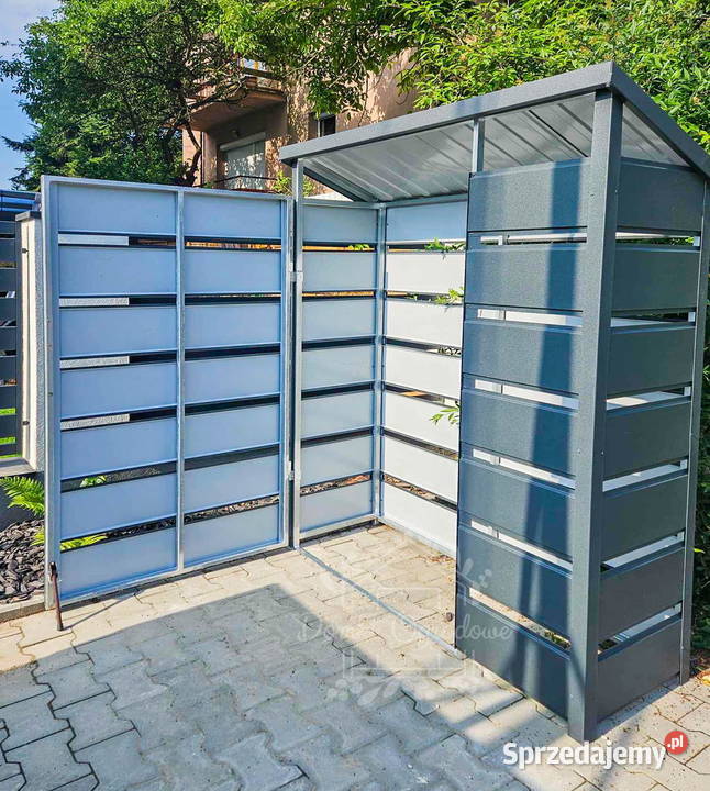Wiata Śmietnikowa spad w tył 14x05m Antracyt Żary