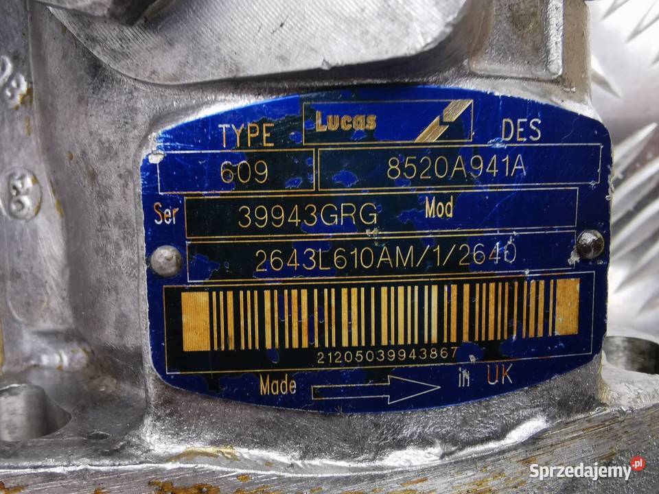 Pompa wtryskowa Matbro TS 280 Lucas 609 Wilkowo sprzedam