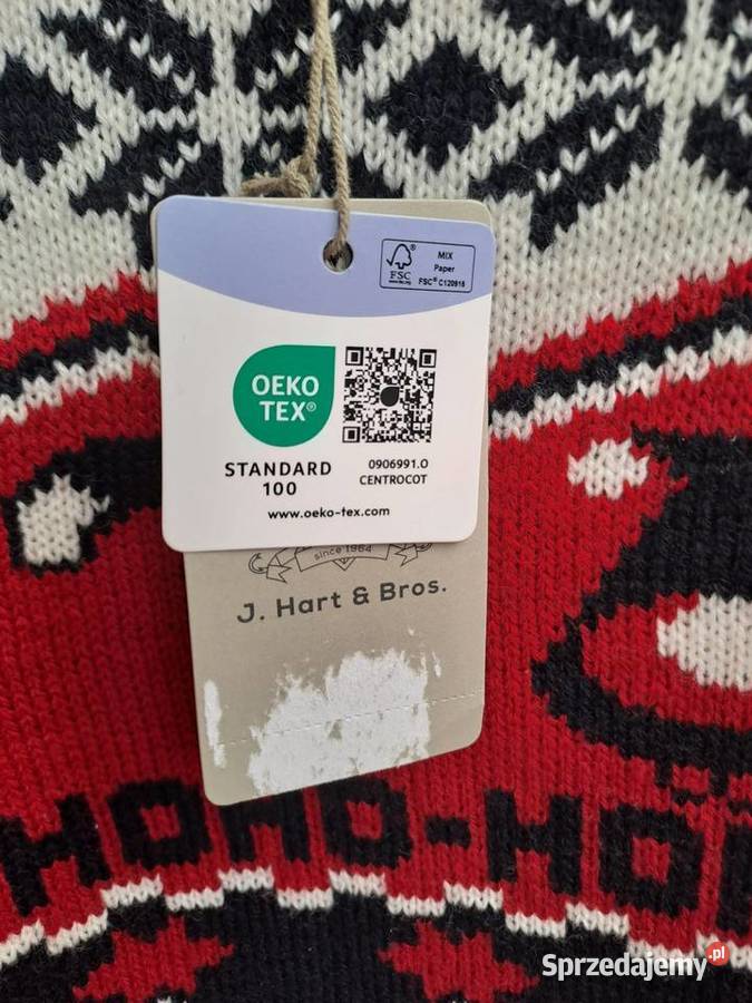 Sweter świąteczny dzianina kardigan J HartBros M Białystok