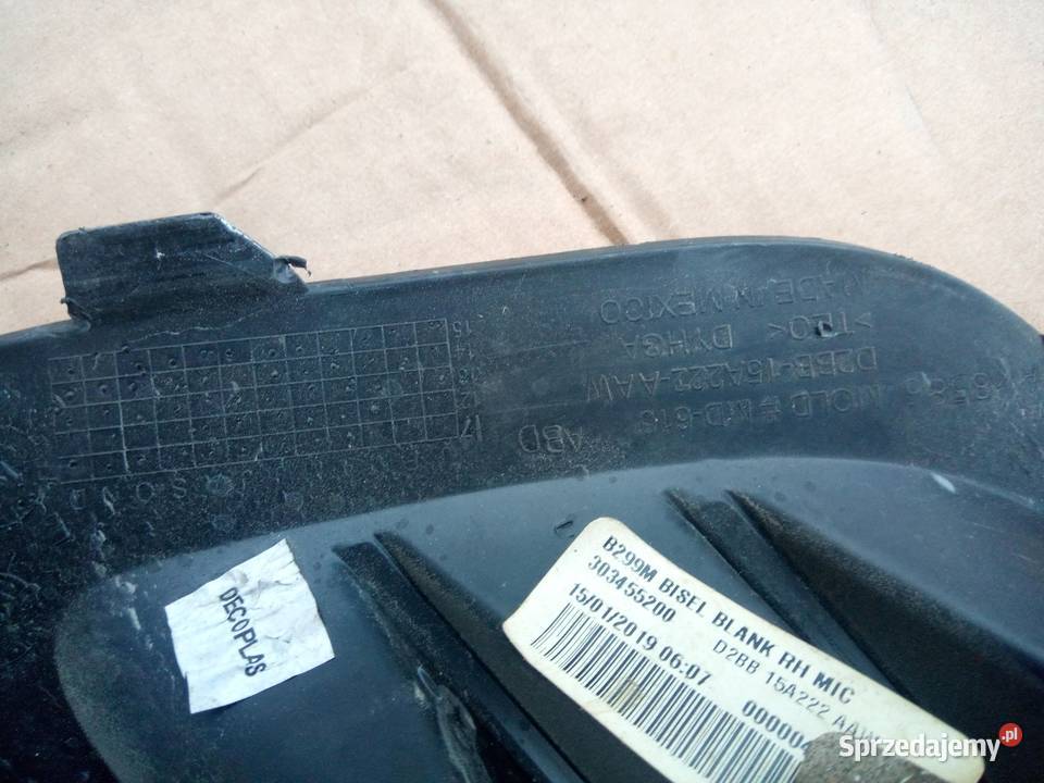 Ford Fiesta MK7 osłona zaślepka halogena prawa Rok produkcji 2016 Turek