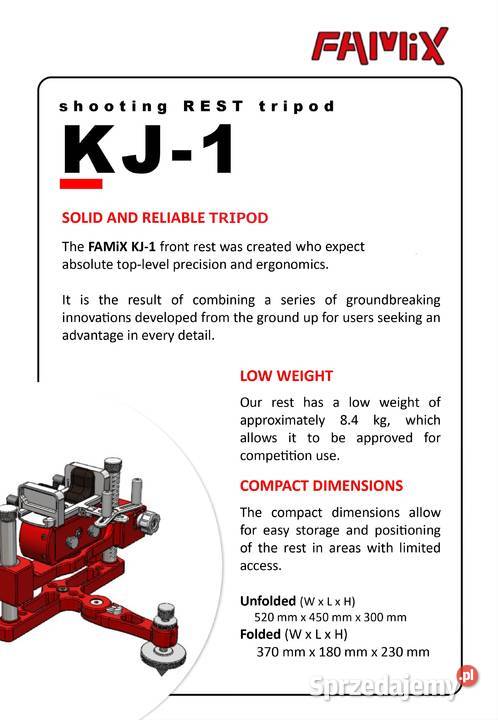 FAMIX KJ 1 REST TRIPOD do Karabinu Najlepszy lubuskie Gorzów Wielkopolski