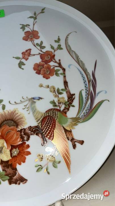 Patera z Feniksem Olivia Kaiser Germany Ręcznie Porcelana i szkło pomorskie