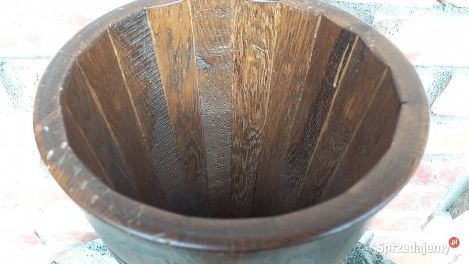 Parasolnik dębowy drewniany stojak na parasole Gawroniec