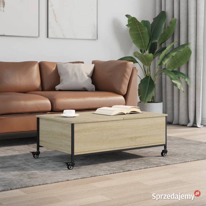 Stolik kawowy na kółkach dąb sonoma 91x55x34 Warszawa sprzedam