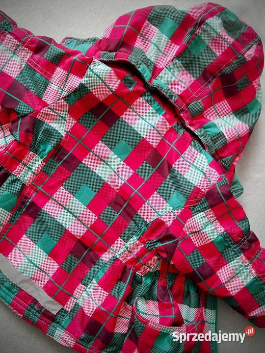 Kurtka narciarska zimowa dziewczęca w kratę Kurtki i płaszcze Nysa