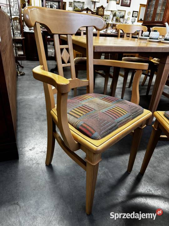 Stół drewniany Bukowy 10 krzeseł Ełk