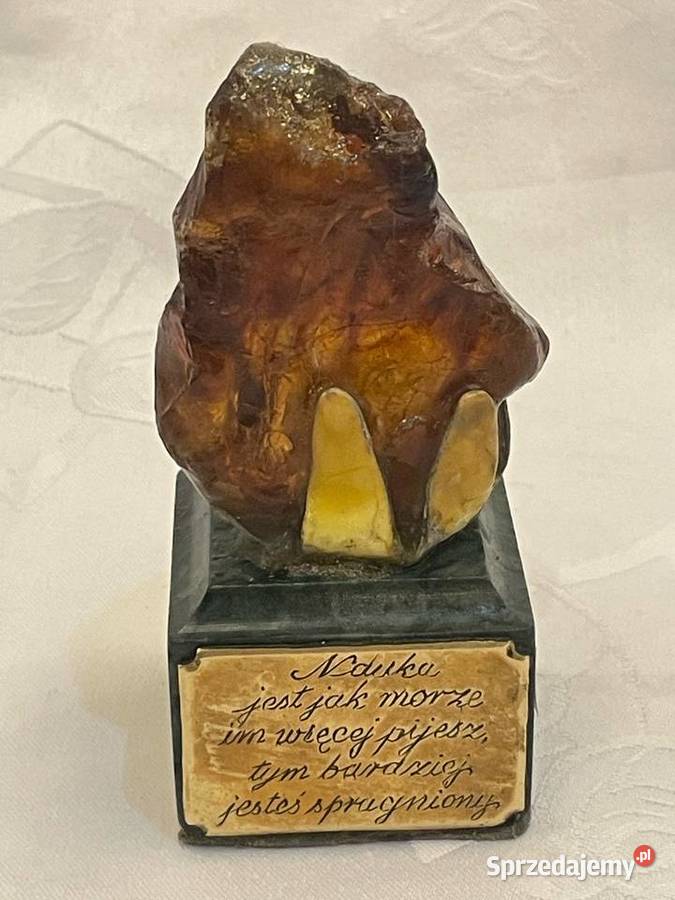 Bursztyn z grawerem Kraków sprzedam