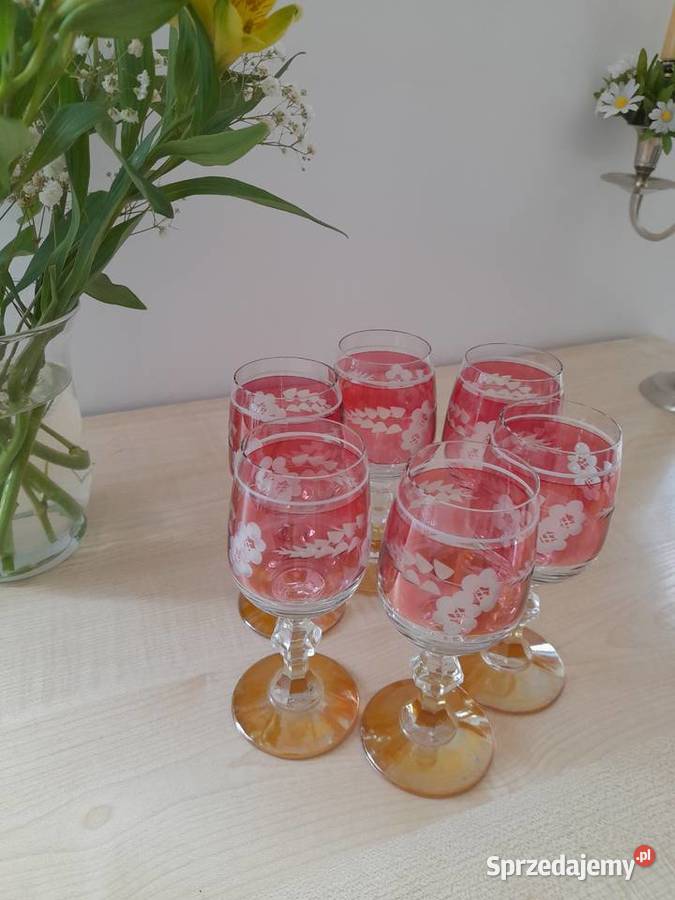 Kieliszki kryształowe Bohemia z czasów PRLu