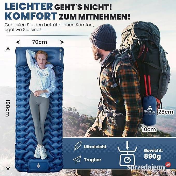 HIKENTURE Samopompująca mata do spania 10 198 x Myszyniec