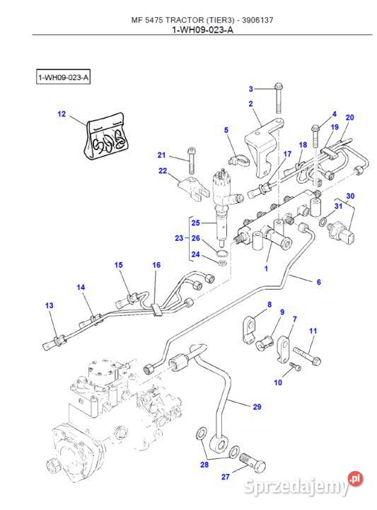 Massey Ferguson 5475 katalog części Gdańsk
