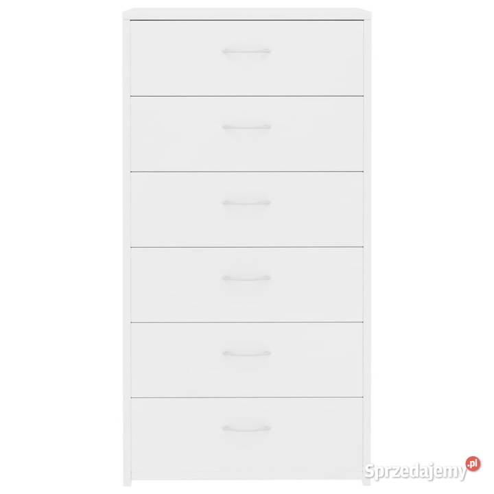 Komoda 6 szuflad biała 50x34x96 materiał Warszawa