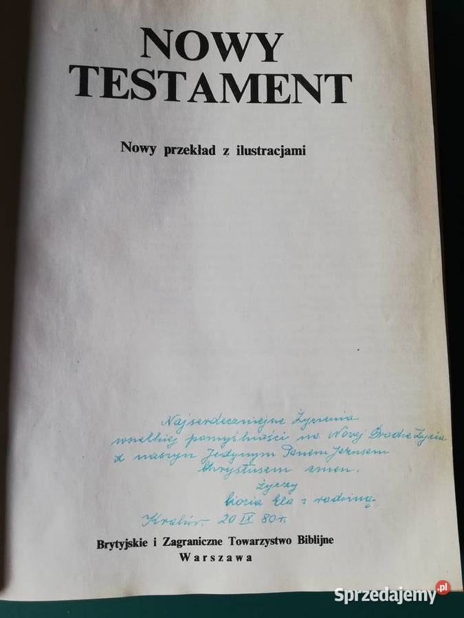 Nowy Testament z ilustracjami Rok wydania 1974 Kraków