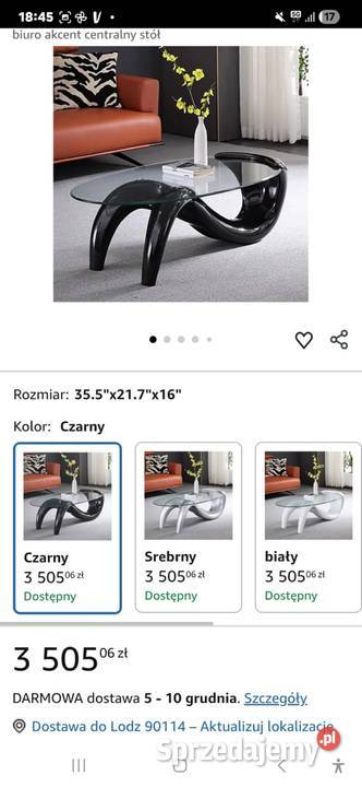 Designerska ława do salonupokoju 16cm