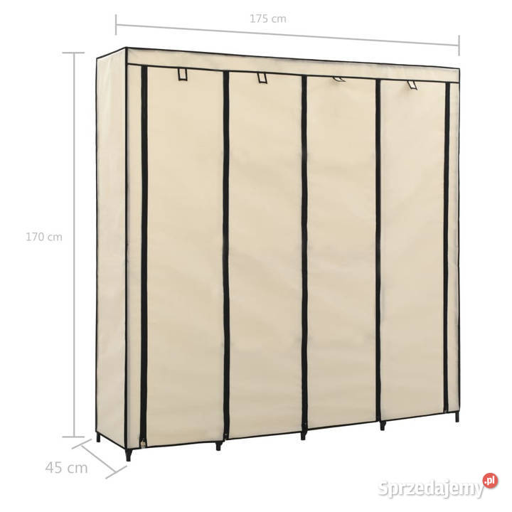 Szafa z 4 przegrodami kremowa 175 x 45 x 170 Warszawa
