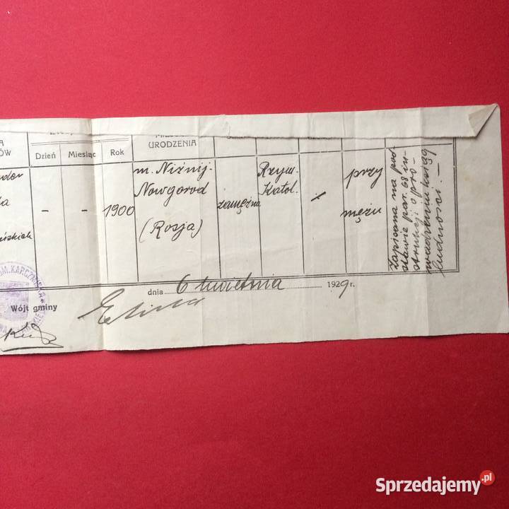 1278 Wyciąg Z Ksiąg Ludności Stałej Miroński zachodniopomorskie Szczecin sprzedam