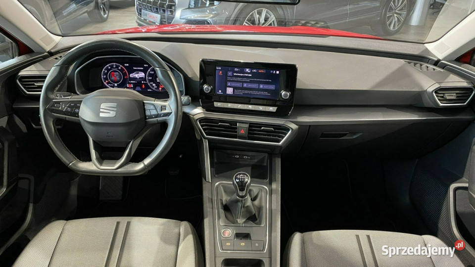 Seat Leon Style 15TSI 130 M6 2021 r salon I serwisowany w ASO Myślenice