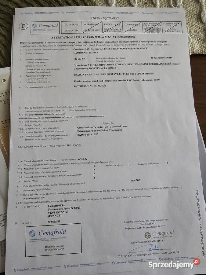 DOBLO CHLODNIA MROZNIA CARRIER KLIMA EURO6 56000km Tarnobrzeg