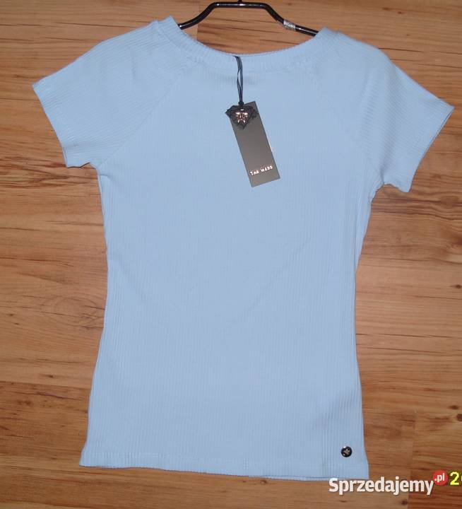 NOWY Prążek Baby Blue dekolt łódka Monetka r ML Rawicz