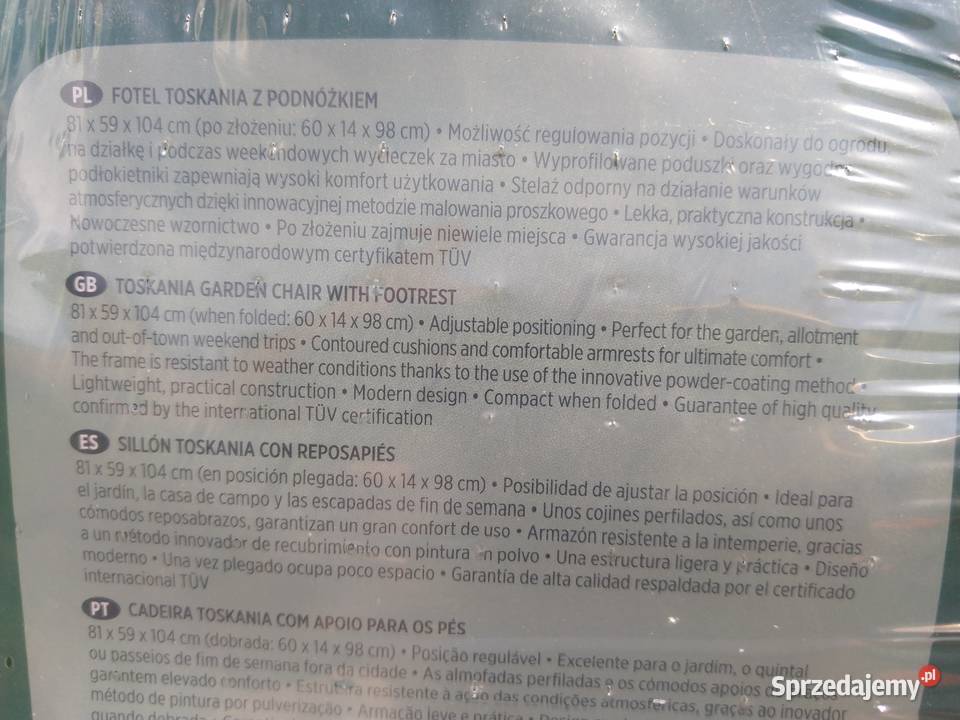 NAJTANIEJ Fotel Ogrodowy z Podnóżkiem Składany z Leżaki i leżanki śląskie Zabrze