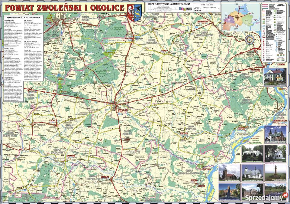 Mapy turystyczne GPS Kozienice