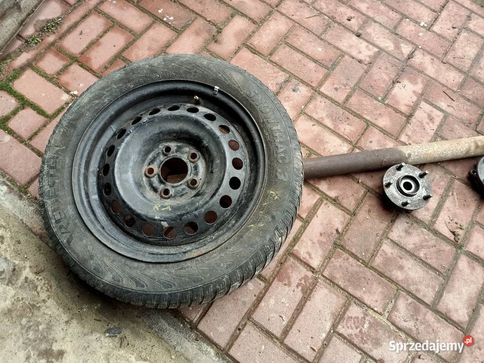 Os z kołami do przyczepki