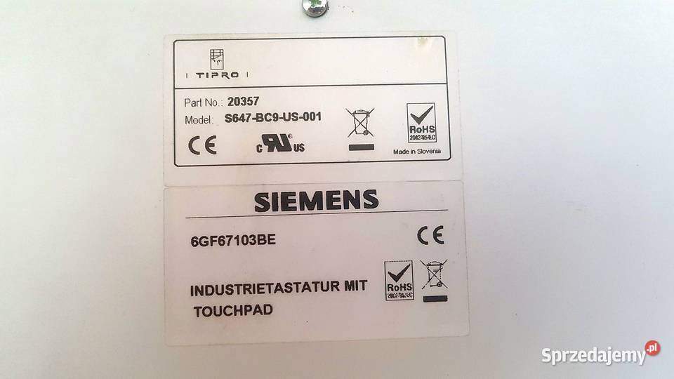 Siemens 2Tastatur 19 SIEMENS 6GF67103BE mazowieckie Lublinów