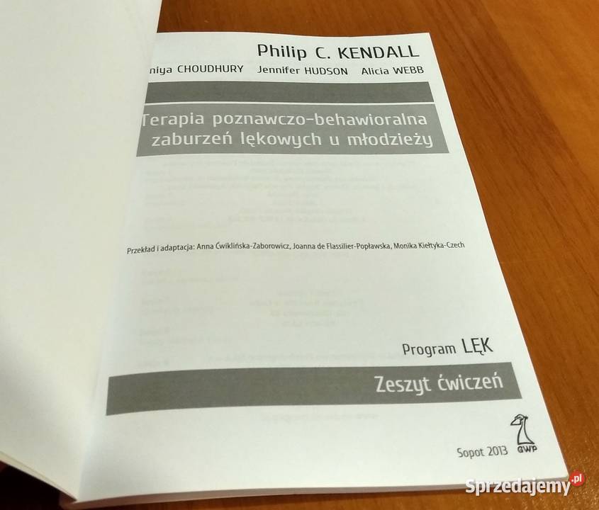Terapia poznawczobehawioralna zaburzeń program Rok wydania 2013 Gdańsk