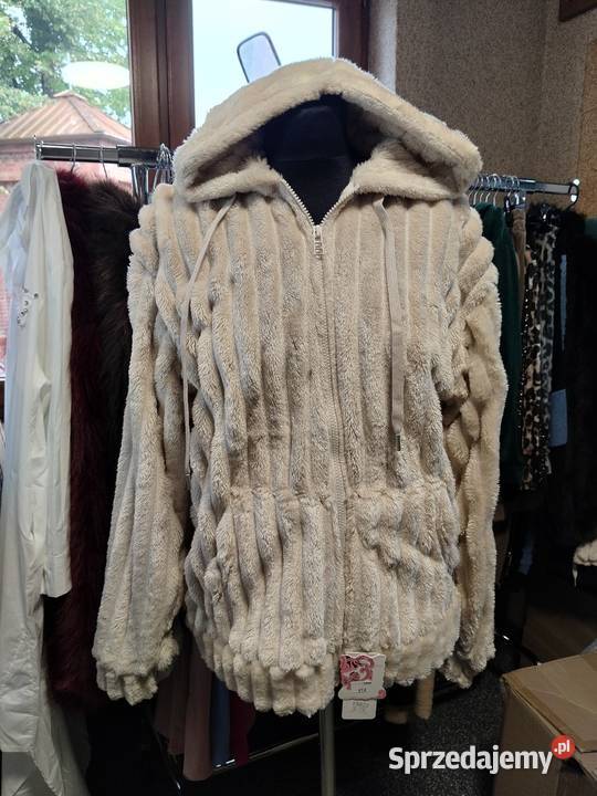 Różowa beżowa nowa stylowa bluza miś polar Żory
