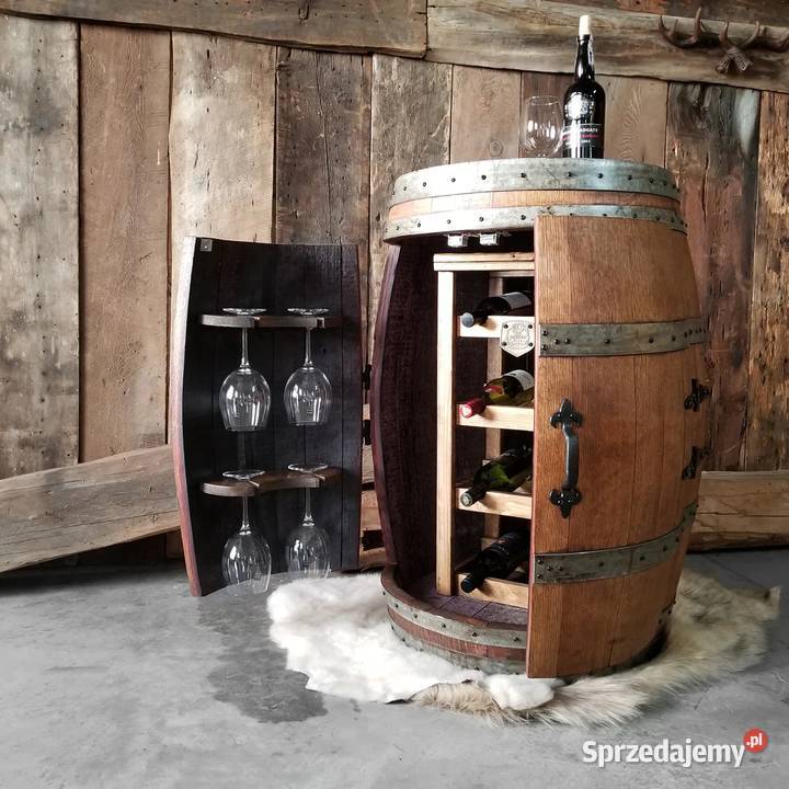 DĘBOWY BAREK NA ALKOHOL STOJAK NA BUTELKI Gdańsk sprzedam
