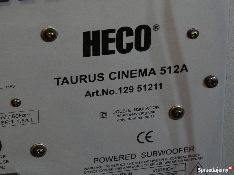 Sub aktywny Heco Taurus 512A sprawny WYSYŁKA Jasło