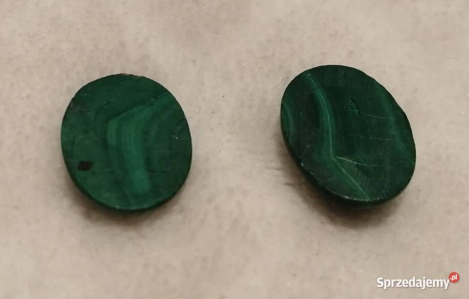 Ozdobne kamienie 12x16 Malachit zielony owal Czeladź