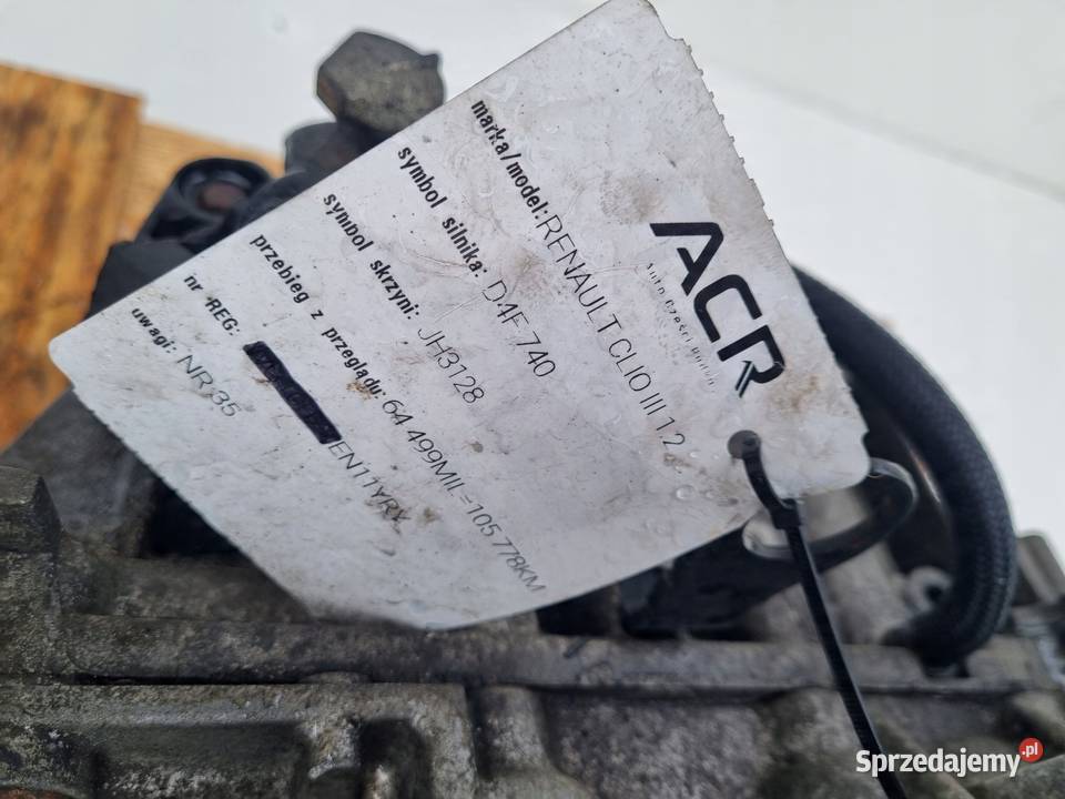 Renault Clio III 12 16V SKRZYNIA BIEGÓW JH3128 lubelskie Janów