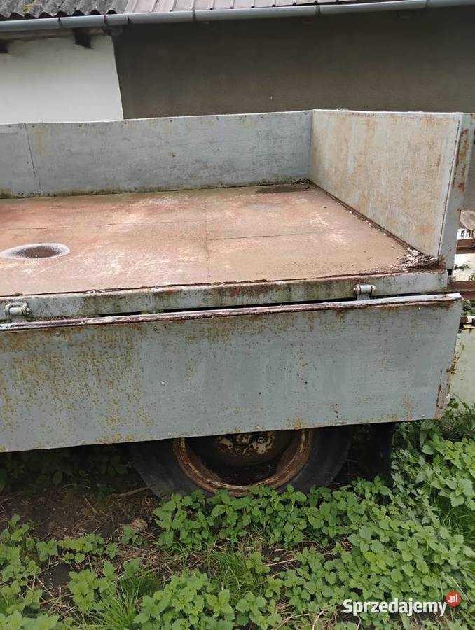 Przyczepa sztywna D 46 nieuszkodzony Przyczepy rolnicze Wola Zdakowska