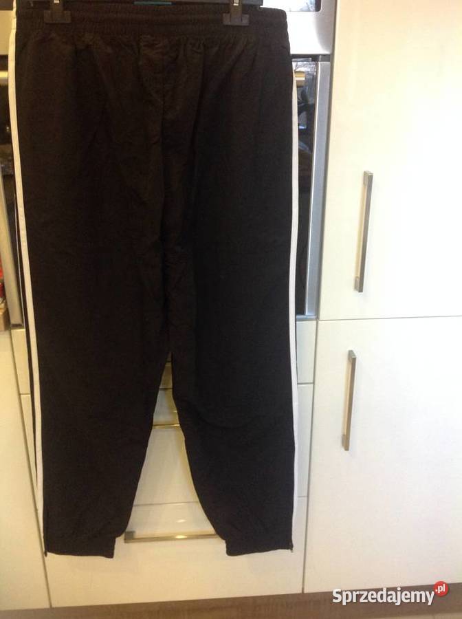 Spodnie Nylonowe Męskie Adidas L Trzy Paski