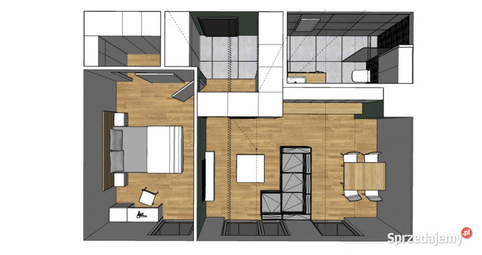 44m2 w pełni wyposażone z garażem Kraków