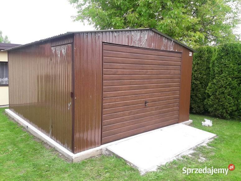 Garaż blaszany dwuspadowy garaże blaszane Miechów