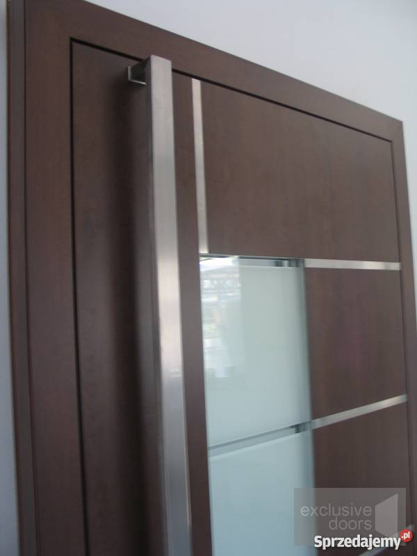 Drzwi wejściowe aluminiowe panel nakładowy Schco Piwniczna-Zdrój