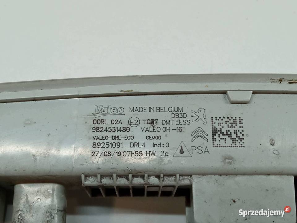 LAMPA PRZÓD DRL 9824531480 Peugeot Expert III