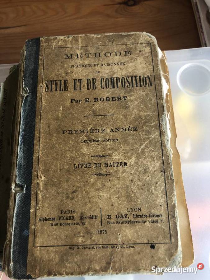 Stara książka z 1875 roku w języku francuskim małopolskie Olkusz